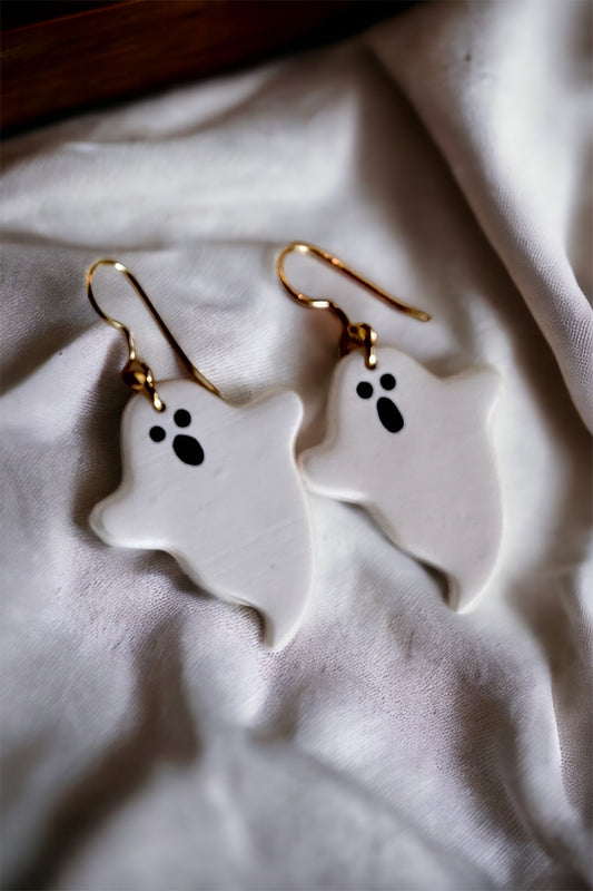 Polymer Clay Ghost Earrings