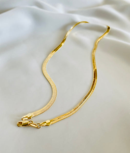 18k Gold Filled Herringbone Chain 18in, 4mm