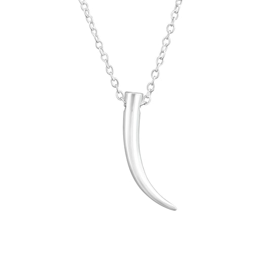 925 Sterling Silver Tusk Necklace