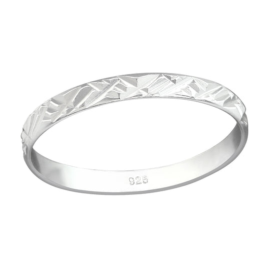 Patterned 925 Sterling Silver Ring